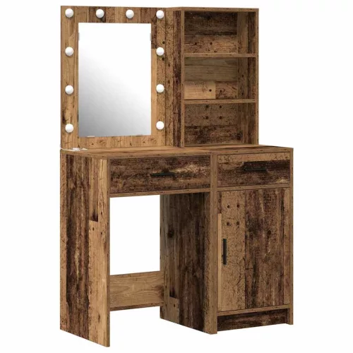 Sminkasztal Készlet 2 pcs Régi fa 50 x 41 x 135 cm Faanyag
