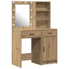 Sminkasztal Készlet 2 pcs kézműves tölgy 50 x 41 x 135 cm