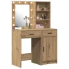 Sminkasztal Készlet 2 pcs kézműves tölgy 50 x 41 x 135 cm