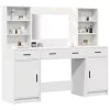 Sminkasztal Készlet 3 pcs Fehér 78.5 x 41 x 135 cm Faanyag