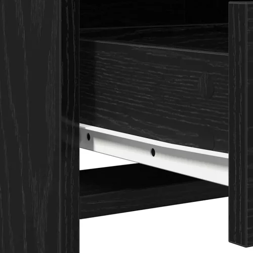 Sminkasztal Készlet 3 pcs Musta tammi 78.5 x 41 x 135 cm