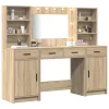 Sminkasztal Készlet 3 pcs Sonoma tölgy 78.5 x 41 x 135 cm