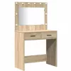 Sminkasztal Készlet 3 pcs Sonoma tölgy 78.5 x 41 x 135 cm