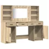 Sminkasztal Készlet 3 pcs Sonoma tölgy 78.5 x 41 x 135 cm