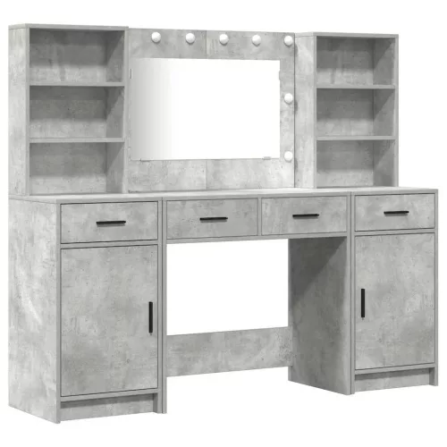 Sminkasztal Készlet 3 pcs Beton Szürke 78.5 x 41 x 135 cm