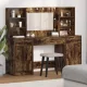 Sminkasztal Készlet 3 pcs Füstölt tölgy 78.5 x 41 x 135 cm