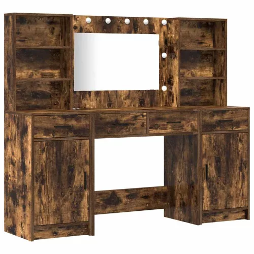 Sminkasztal Készlet 3 pcs Füstölt tölgy 78.5 x 41 x 135 cm