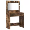 Sminkasztal Készlet 3 pcs Füstölt tölgy 78.5 x 41 x 135 cm