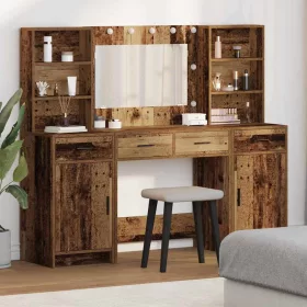   Sminkasztal Készlet 3 pcs Régi fa 78.5 x 41 x 135 cm Faanyag
