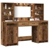 Sminkasztal Készlet 3 pcs Régi fa 78.5 x 41 x 135 cm Faanyag