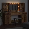 Sminkasztal Készlet 3 pcs Régi fa 78.5 x 41 x 135 cm Faanyag