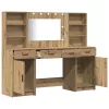 Sminkasztal Készlet 3 pcs kézműves tölgy 78.5 x 41 x 135 cm