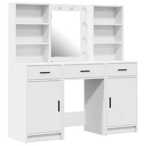 Sminkasztal Készlet 3 pcs Fehér 50 x 41 x 135 cm Faanyag