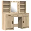 Sminkasztal Készlet 3 pcs Sonoma tölgy 50 x 41 x 135 cm Faanyag