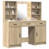 Sminkasztal Készlet 3 pcs Sonoma tölgy 50 x 41 x 135 cm Faanyag