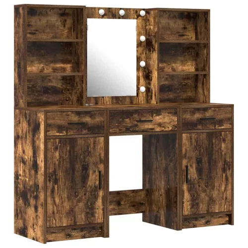 Sminkasztal Készlet 3 pcs Füstölt tölgy 50 x 41 x 135 cm