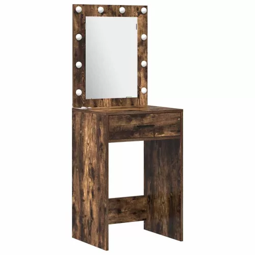 Sminkasztal Készlet 3 pcs Füstölt tölgy 50 x 41 x 135 cm