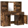 Sminkasztal Készlet 3 pcs Füstölt tölgy 50 x 41 x 135 cm