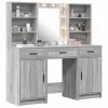 Sminkasztal Készlet 3 pcs Szürke sonoma 50 x 41 x 135 cm