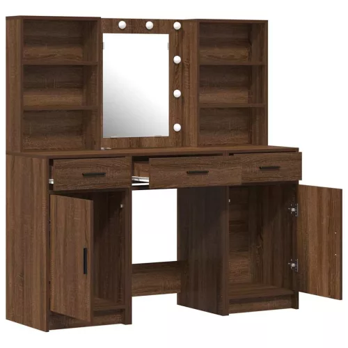 Sminkasztal Készlet 3 pcs Régi fa 50 x 41 x 135 cm Faanyag