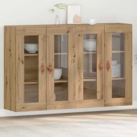   Fali Szekrények 2 pcs kézműves tölgy 69,5 x 34 x 90 cm Faanyag