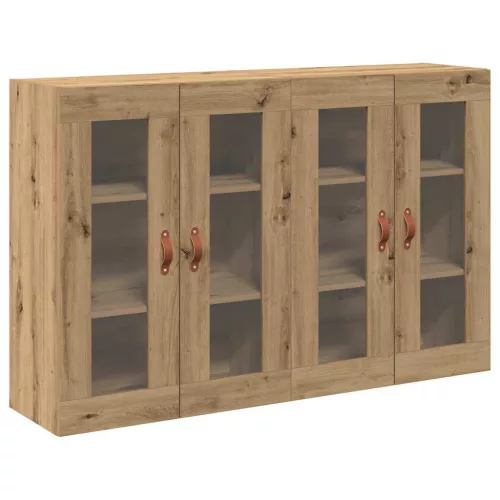 Fali Szekrények 2 pcs kézműves tölgy 69,5 x 34 x 90 cm Faanyag