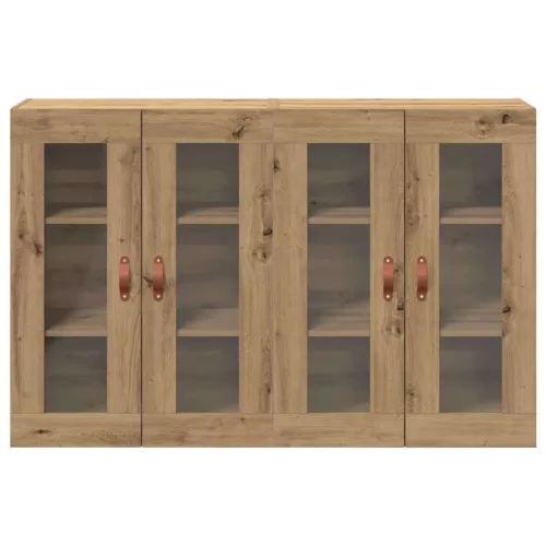 Fali Szekrények 2 pcs kézműves tölgy 69,5 x 34 x 90 cm Faanyag
