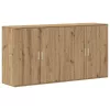 Oldalszekrények 2 pcs kézműves tölgy 79 x 38 x 80 cm Faanyag