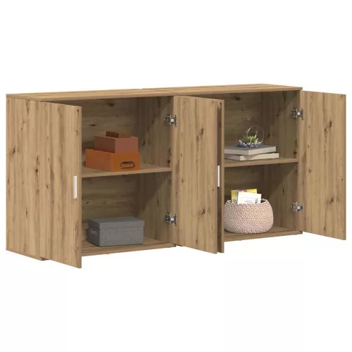 Oldalszekrények 2 pcs kézműves tölgy 79 x 38 x 80 cm Faanyag