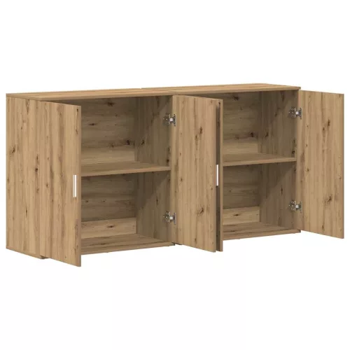 Oldalszekrények 2 pcs kézműves tölgy 79 x 38 x 80 cm Faanyag
