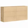 Oldalszekrények 2 pcs kézműves tölgy 79 x 38 x 80 cm Faanyag