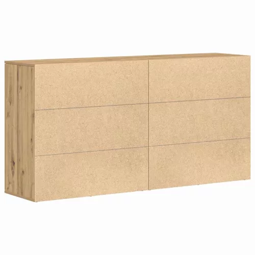 Oldalszekrények 2 pcs kézműves tölgy 79 x 38 x 80 cm Faanyag