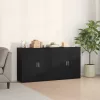Oldalszekrények 2 pcs Musta tammi 79 x 38 x 80 cm Faanyag