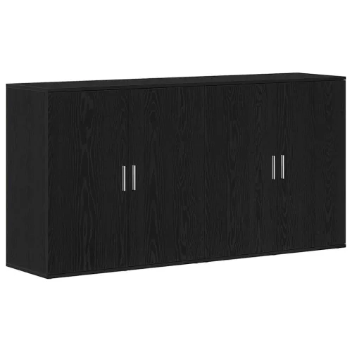 Oldalszekrények 2 pcs Musta tammi 79 x 38 x 80 cm Faanyag
