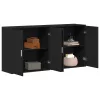 Oldalszekrények 2 pcs Musta tammi 79 x 38 x 80 cm Faanyag