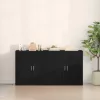 Oldalszekrények 2 pcs Musta tammi 79 x 38 x 80 cm Faanyag