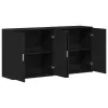 Oldalszekrények 2 pcs Musta tammi 79 x 38 x 80 cm Faanyag