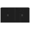 Oldalszekrények 2 pcs Musta tammi 79 x 38 x 80 cm Faanyag