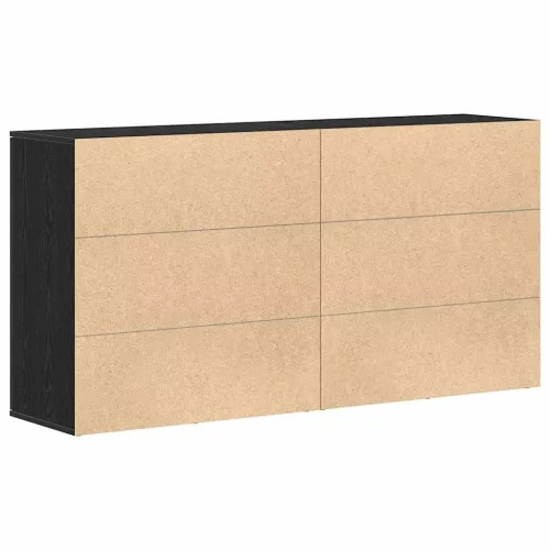 Oldalszekrények 2 pcs Musta tammi 79 x 38 x 80 cm Faanyag