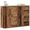 Oldalszekrények fiókkal 2 pcs Régi fa 60 x 31 x 84 cm Faanyag