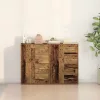 Oldalszekrények fiókkal 2 pcs Régi fa 60 x 31 x 84 cm Faanyag