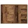 Oldalszekrények fiókkal 2 pcs Régi fa 60 x 31 x 84 cm Faanyag