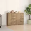 Oldalszekrények 2 pcs kézműves tölgy 60 x 31 x 84 cm Faanyag