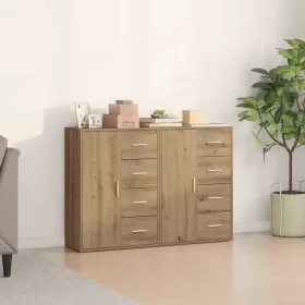   Oldalszekrények 2 pcs kézműves tölgy 60 x 31 x 84 cm Faanyag