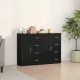 Oldalszekrények 2 pcs Musta tammi 60 x 31 x 84 cm Faanyag