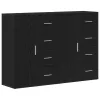 Oldalszekrények 2 pcs Musta tammi 60 x 31 x 84 cm Faanyag