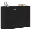 Oldalszekrények 2 pcs Musta tammi 60 x 31 x 84 cm Faanyag