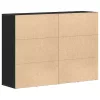 Oldalszekrények 2 pcs Musta tammi 60 x 31 x 84 cm Faanyag