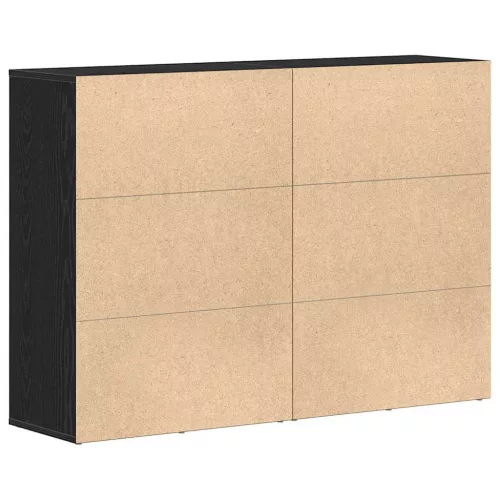 Oldalszekrények 2 pcs Musta tammi 60 x 31 x 84 cm Faanyag