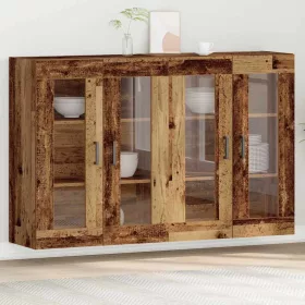 Fali Szekrények 2 pcs Régi fa 69,5 x 34 x 90 cm Faanyag